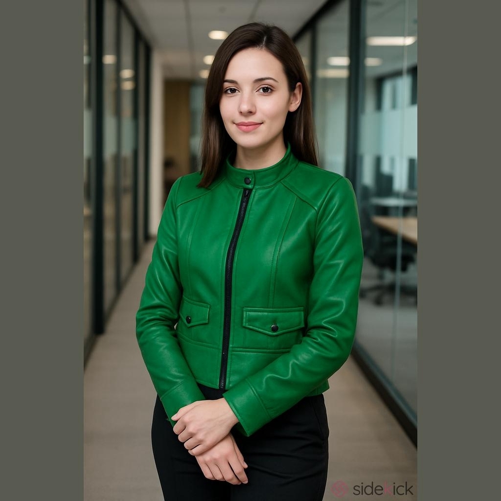 Boston Proper Green Bomber Jacket